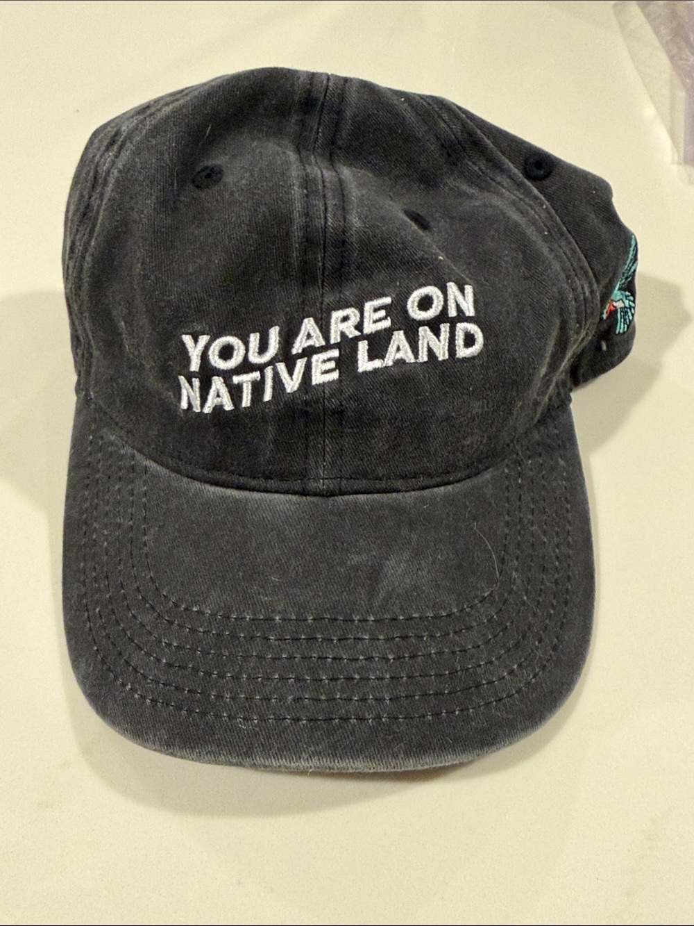 You Are On Native Land Black Embroidered Baseball Cap